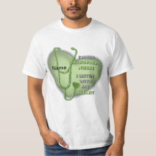 Camiseta Enfermera ortopédica Corazón Verde