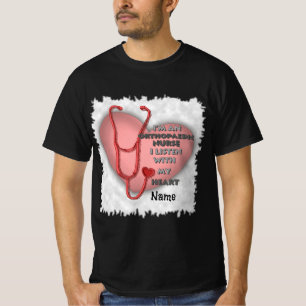 Camiseta Enfermera Ortopédica del Corazón Rojo