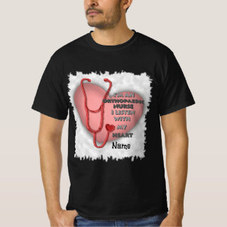 Camiseta Enfermera Ortopédica del Corazón Rojo