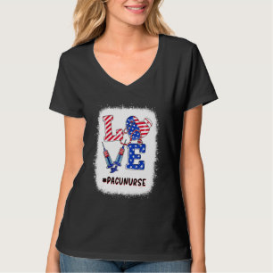 Camiseta Enfermera Pacu De Amor 4 De Julio Enfermeras Mujer