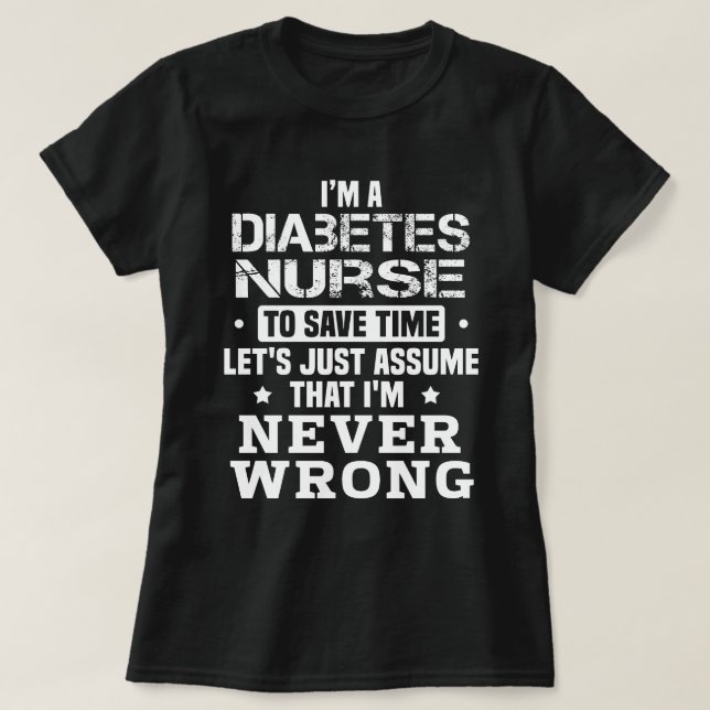 Camiseta Enfermera para diabetes (Diseño del anverso)