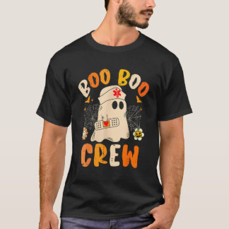 Camiseta Enfermera paramédica de Boo Boo Crew Ghost Hallowe