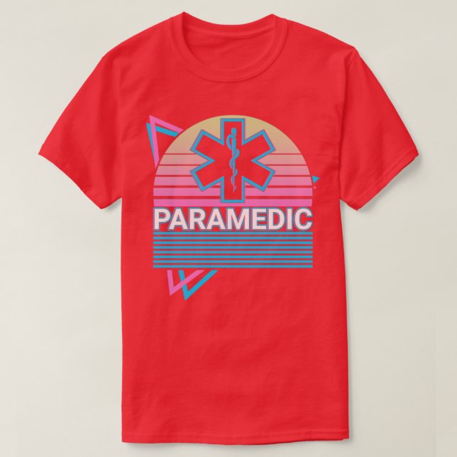 Camiseta Enfermera paramédica Médic EMS EMT Lifesaver Retro (Diseño del anverso)