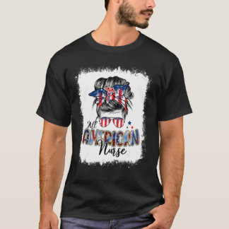 Camiseta Enfermera Patriótica 4 De Julio Desordenada Indepe