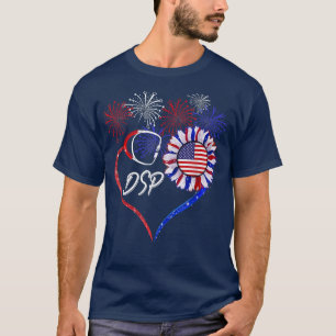 Camiseta Enfermera Patriótica DSP 4 De Julio Bandera Estado