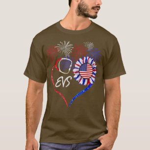 Camiseta Enfermera Patriótica EVS 4 De Julio Bandera Estado