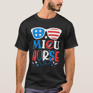 Camiseta Enfermera Patriótica Micu 4 De Julio Cristal Ameri