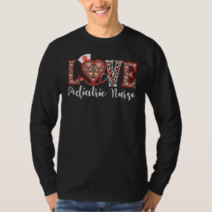 Camiseta Enfermera Pediátrica Amor Estetoscopio Para Mujere