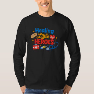 Camiseta Enfermera Pediátrica Arte Lindo Mejor Doctor Pediá