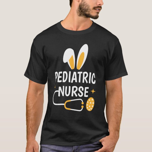 Camiseta Enfermera pediátrica Bunny Stethoscope Scrub Life  (Anverso)