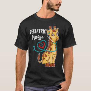 Camiseta Enfermera pediátrica Cute Giraffe Rn Pediatra Appr