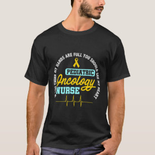 Camiseta Enfermera pediátrica de oncología Rn Ribbon Enferm