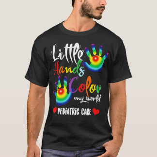Camiseta Enfermera pediátrica de pediatría de pequeñas mano