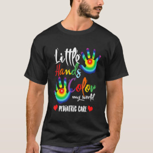 Camiseta Enfermera pediátrica de pediatría de pequeñas mano