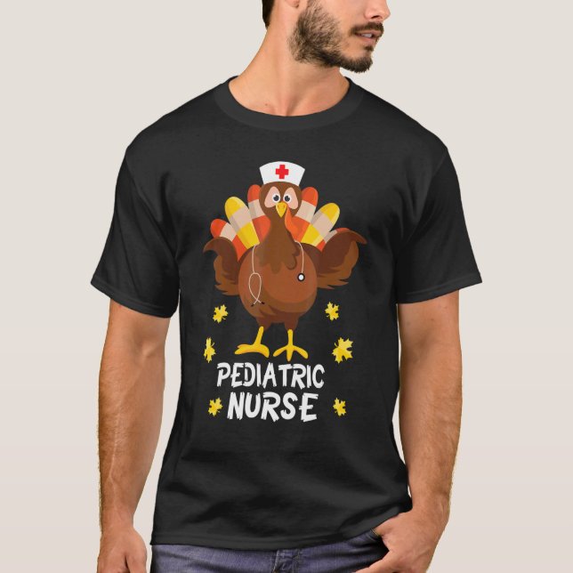 Camiseta Enfermera Pediátrica De Turquía Feliz Día De Graci (Anverso)
