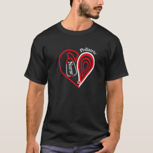 Camiseta Enfermera Pediátrica estetoscopio Corazón Día de S