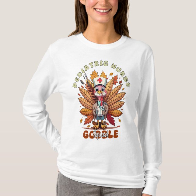 Camiseta Enfermera pediátrica Gobble Squad mujeres Enfermer (Anverso)