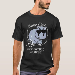 Camiseta Enfermera Pediátrica Para Mujeres Bebé Hipopótamo