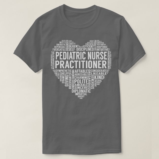 Camiseta Enfermera pediátrica practicante corazón (Diseño del anverso)