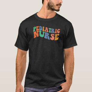 Camiseta Enfermera Pediátrica Retro Groovy Estudiante de En