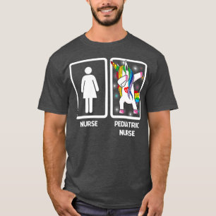 Camiseta Enfermera pediátrica Unicorn Dabbing Funny Dabbin