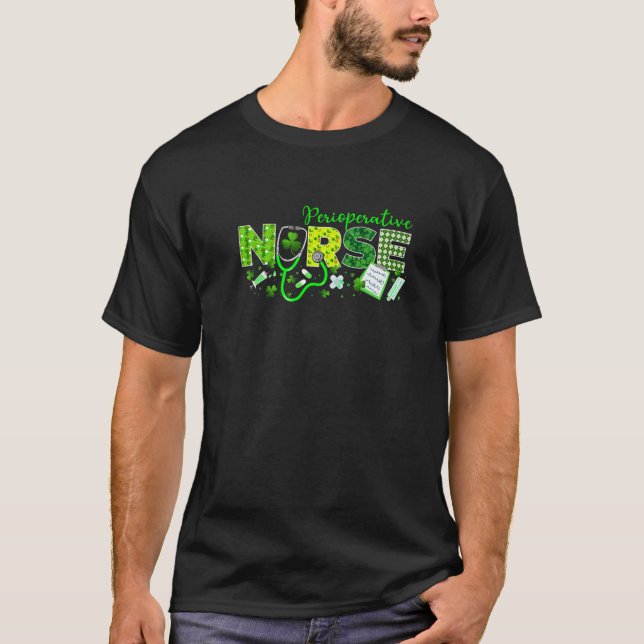 Camiseta Enfermera perioperatoria St Patricks Day Love Stet (Anverso)