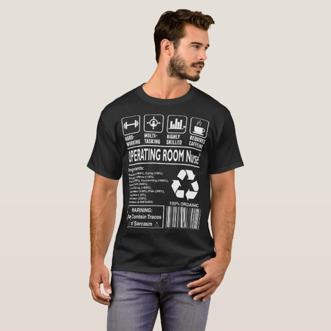 Camiseta Enfermera polivalente trabajadora de la sala de (Anverso completo)