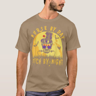 Camiseta Enfermera Por Día Bruja Por Noche Hombres Mujeres