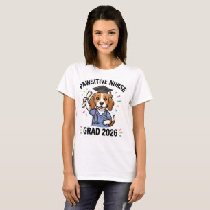 Camiseta Enfermera Positiva Perro Beagle Graduación Promoci