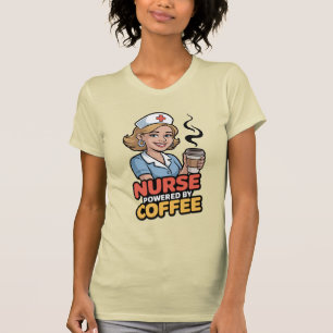 Camiseta Enfermera Potenciada por Café