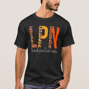 Camiseta Enfermera Práctica Licenciada LPN Leopardo Otoño