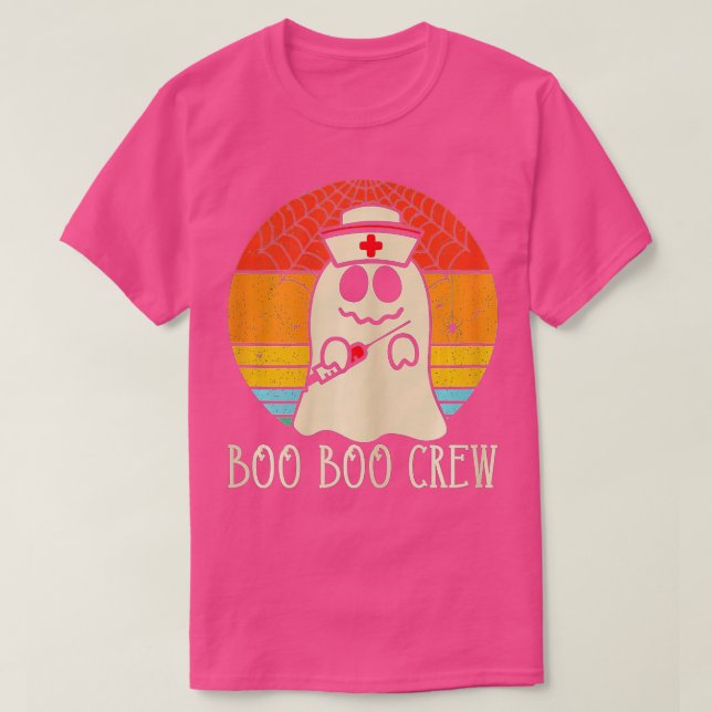Camiseta Enfermera practicante de Halloween Boo Crew, Enfer (Diseño del anverso)