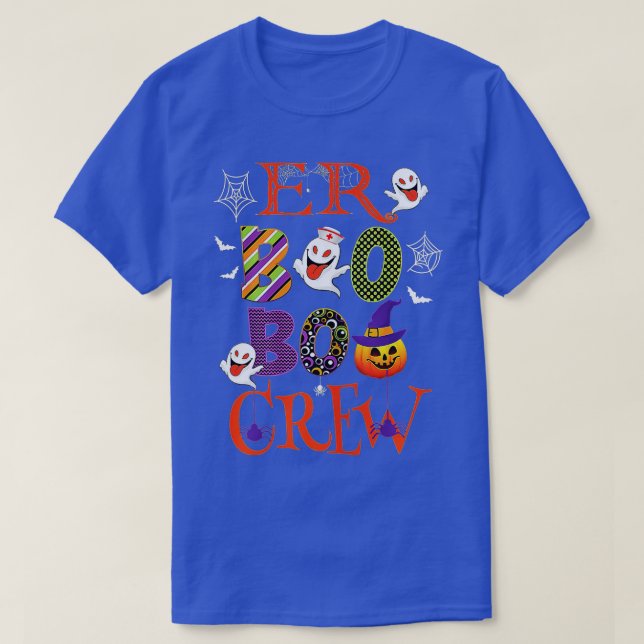 Camiseta Enfermera practicante de Halloween Boo Crew, Enfer (Diseño del anverso)