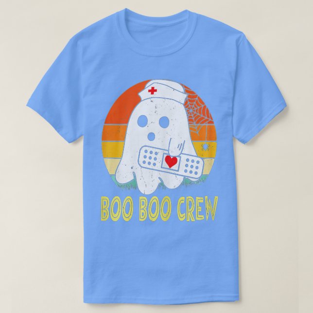 Camiseta Enfermera practicante de Halloween Boo Crew, Enfer (Diseño del anverso)