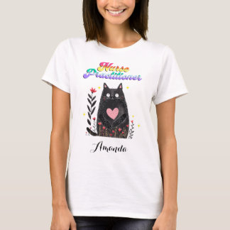 Camiseta Enfermera practicante Floral Boho Heart