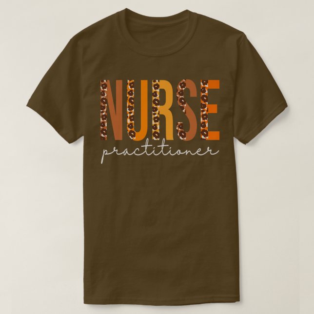 Camiseta Enfermera practicante leopard Cae Amantes de otoño (Diseño del anverso)