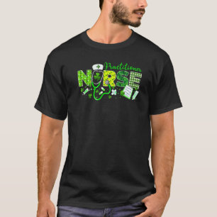 Camiseta Enfermera practicante St Patricks Day Love Stethos