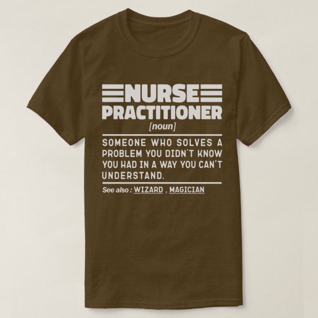 Camiseta Enfermera Practione Noun Medication Worker Sarcasm (Diseño del anverso)