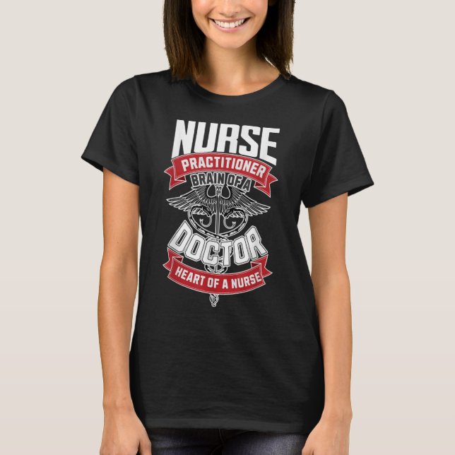 Camiseta Enfermera Profesional - Cerebro De Un Médico, Cora (Anverso)