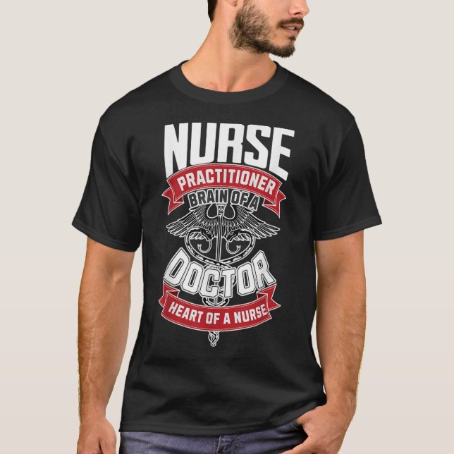 Camiseta Enfermera Profesional - Cerebro De Un Médico, Cora (Anverso)