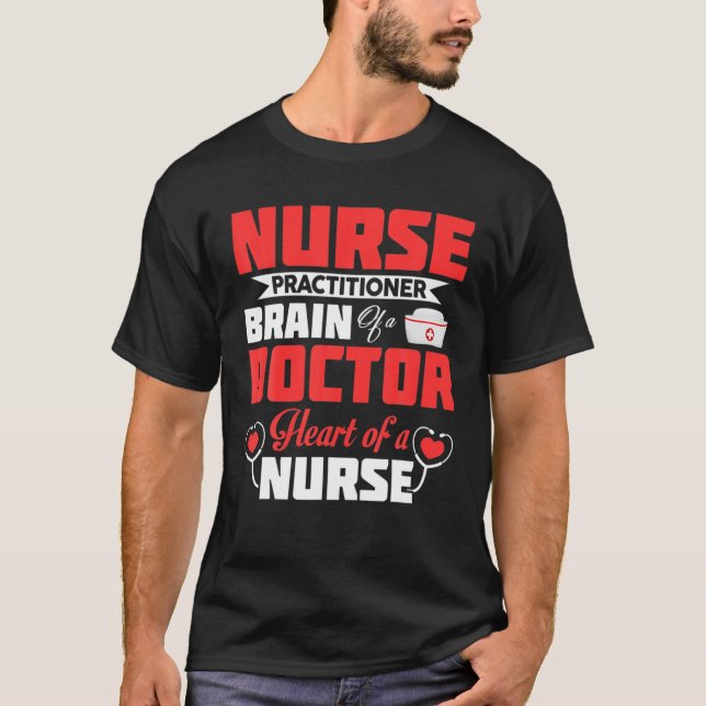 Camiseta Enfermera Profesional Cerebros De Un Corazón Médic (Anverso)