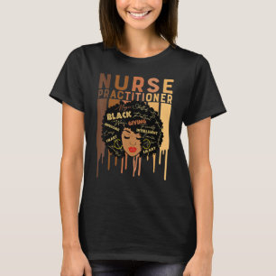 Camiseta Enfermera profesional de mujeres negras afroameric