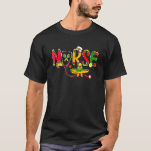 Camiseta Enfermera promedio de nacho mexicano vamos a arreg
