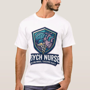 Camiseta Enfermera Psiquiátrica Sanando Mentes Tocando Cora