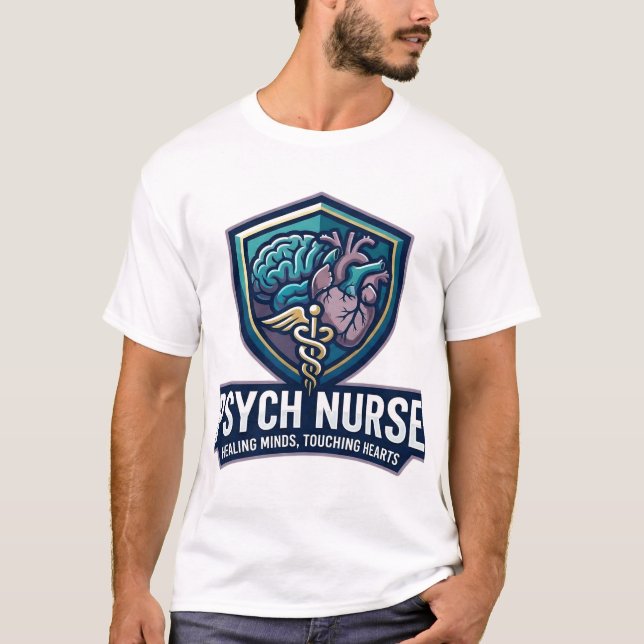 Camiseta Enfermera Psiquiátrica Sanando Mentes Tocando Cora (Anverso)
