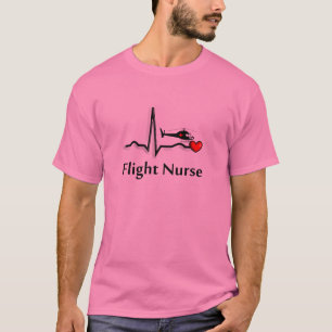Camiseta Enfermera QRS del vuelo y diseño del helicóptero