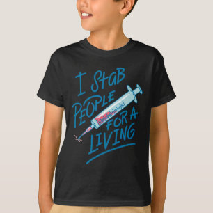 Camiseta Enfermera Que Apuñalan A La Gente Para Una Enferme