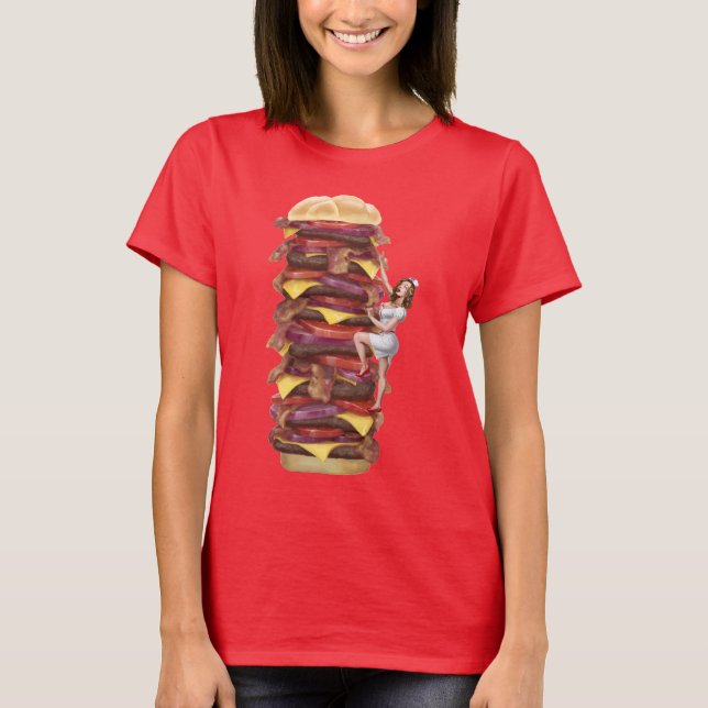 Camiseta Enfermera que sube (Anverso)