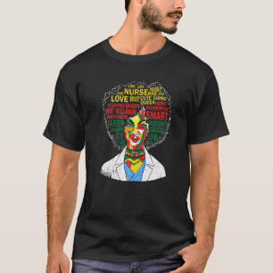 Camiseta Enfermera registrada educada negra Mes de la histo