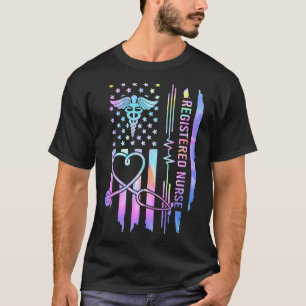 Camiseta Enfermera Registrada en el ojo de los tiros Rn Ekg